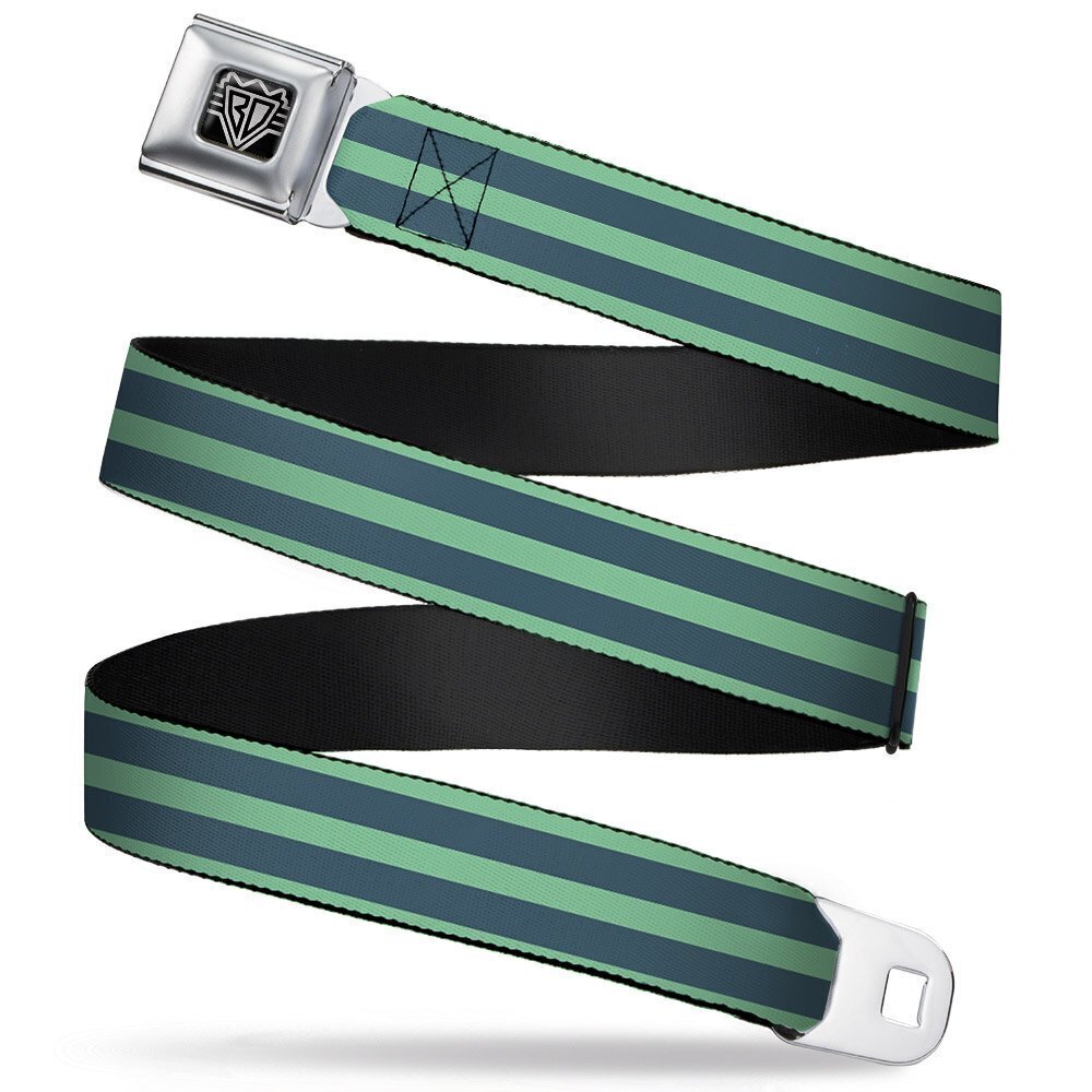 6849 Unisex-Adult's Seatbelt Belt Stripes Regular, Pastel Green/Olive, 1.5"
